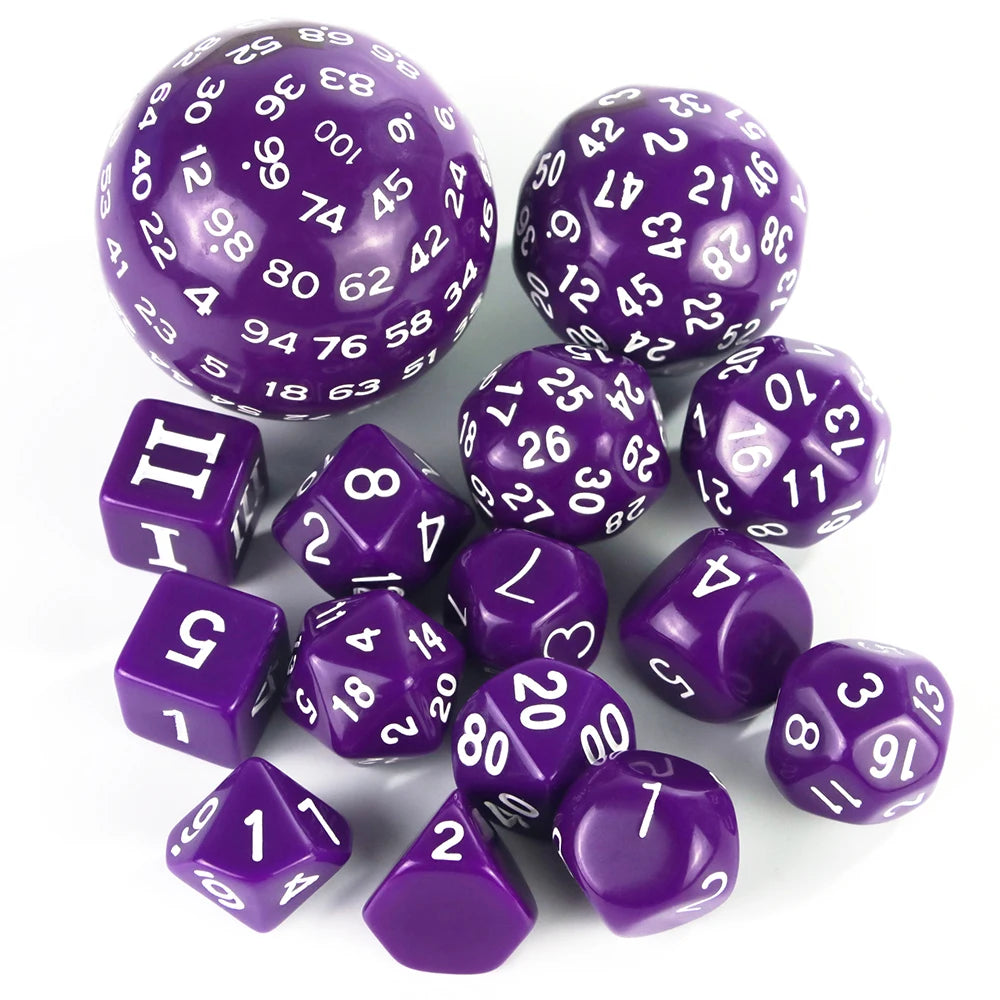 15-Piece Polyhedral Dice Set