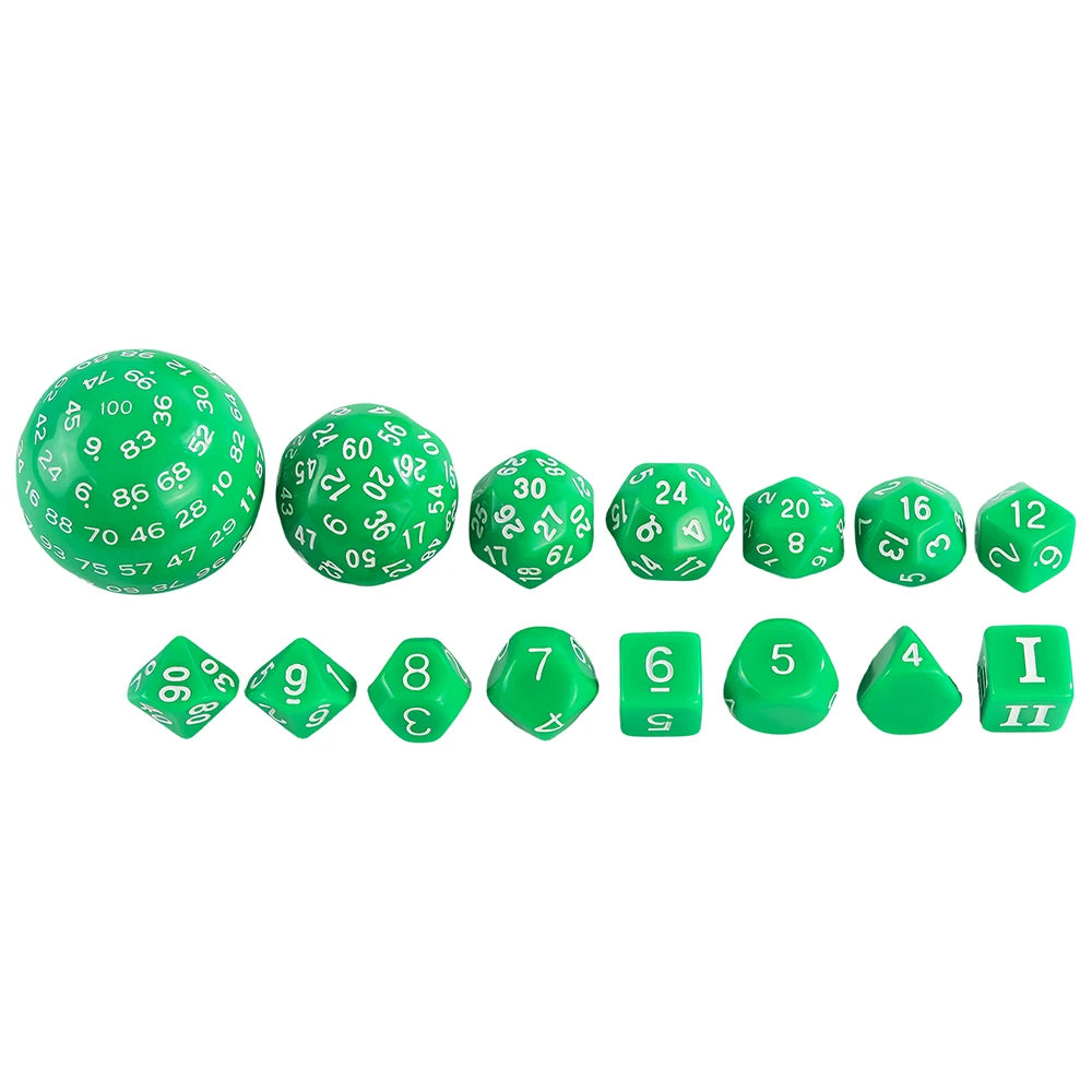 15-Piece Polyhedral Dice Set