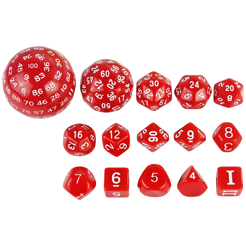 15-Piece Polyhedral Dice Set