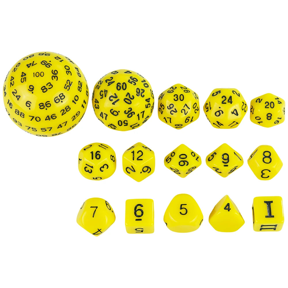 15-Piece Polyhedral Dice Set