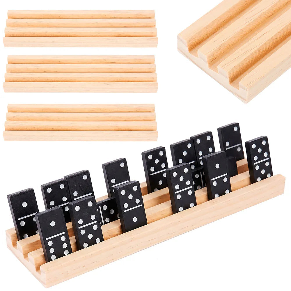 Wooden Domino Racks Set
