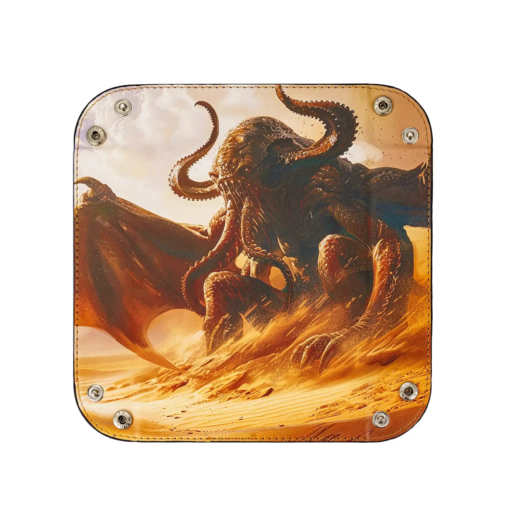 Square PU Leather Dice Tray